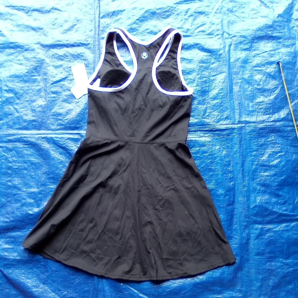 ATTRACO Black Dress with White Trim - Picture 8 of 8